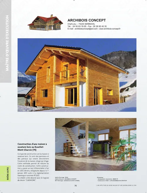 L'architecture de votre région n° 258 — page 1 sur 3 de l'article consacré à ArchiBois Concept